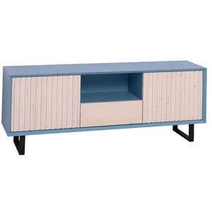 Kombinovaný televízny stolík layne 752 - modrá/béžová
