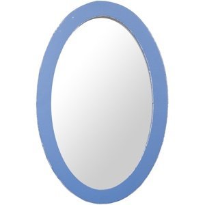 Oválne kúpeľňové zrkadlo lady 575 - modrá patina