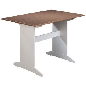 Jedálenský stôl 110x70cm carson - biela/hnedá