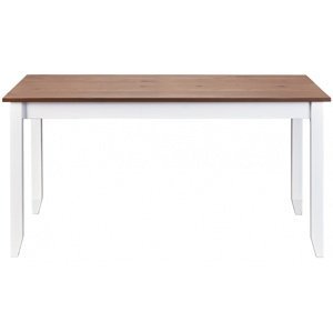 Jedálenský stôl carson - biela/hnedá