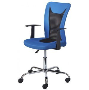 Otočná stolička na kolieskach nanny - modrá/čierna