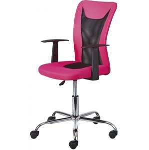 Otočná stolička na kolieskach nanny - ružová/čierna