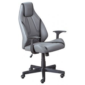 Kancelárska stolička na kolieskach tramp - šedá/čierna