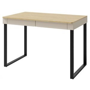 Písací stôl hailee - béžová/dub olejovaný