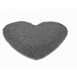 Koberec color shaggy srdce 120 cm - svetlo šedá