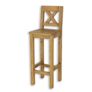 Barová stolička masív sil 23 - k15 hnedá borovica