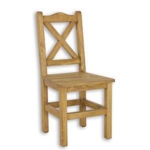 Jedálenská stolička masív sil 02 - k03 biela borovica
