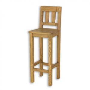 Barová stolička z masívu sil 10 - k02 tmavá borovica