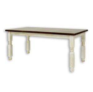 Sedliacky stôl 90x180cm mes 01 b - k03 biela patina
