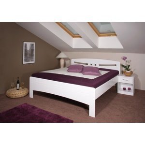 Masívna posteľ s úložným priestorom evita 6 - 160/180 x 200cm - biela