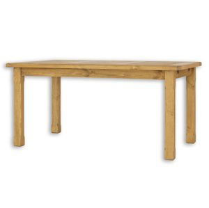 Drevený jedálenský stôl 80x120 mes 02 a s hladkou doskou - k02 tmavá