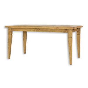 Jedálenský stôl 80x140 mes 03 a s hladkou doskou - k15 hnedá borovica