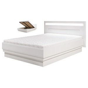 Manželská posteľ irma 160x200cm s úložným priestorom - biela