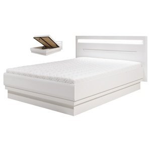 Manželská posteľ irma 180x200cm s úložným priestorom - biela