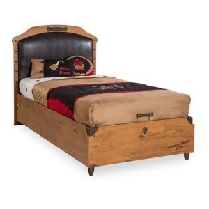 Detská posteľ jack 100x200cm s úložným priestorom - dub lancelot