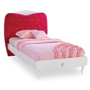 Detská posteľ rosie 100x200cm - biela/rubínová