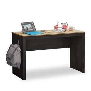 Jednoduchý písací stôl sirius - dub čierny/dub zlatý