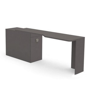 Písací stôl rea teeny s kontajnerom l/p - graphite