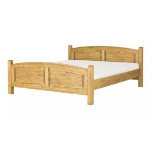 Manželská posteľ 160x200 drevená sedliacka acc 05 - k17 biely vosk