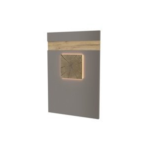 Panel k nočnému stolíku markus - šedý lesk/dub zlatý