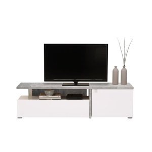 Televízny stolík drago - beton/biela