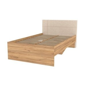 Študentská posteľ ezra 120x200cm - dub zlatý/krémová