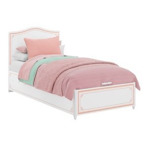 Detská posteľ s úložným priestorom betty 100x200cm - biela/ružová