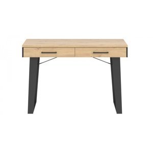 Písací stôl alfred - dub artisan/čierny