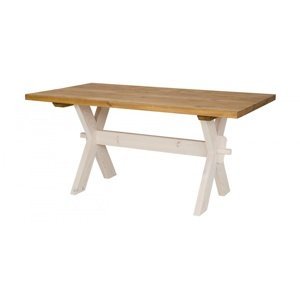 Drevený sedliacky stôl 100x200cm mes 16 - k13 bielená borovica