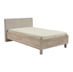 Študentská posteľ poppy 120x200cm - dub sivý/béžová