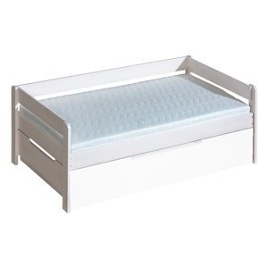Detská posteľ z masívu 90x200cm tibor - borovica - biela
