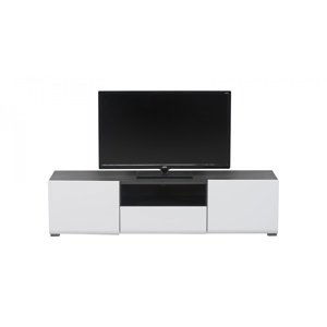 Televízny stolík isadora - biely/dub čierny