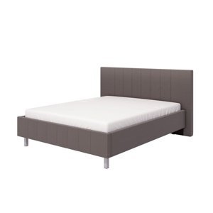 Manželská posteľ 160x200cm camilla - sv. sivá/sivé nohy