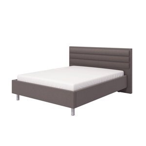 Manželská posteľ 160x200cm corey - sv. sivá/sivé nohy