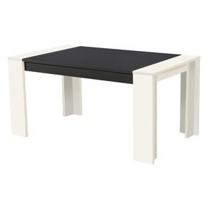 Jedálenský stôl robert 155x90cm - biely/čierna