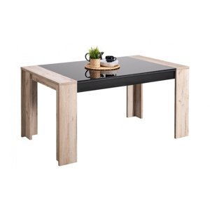 Jedálenský stôl vivo - dub šedý/čierna