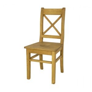 Jedálenská stolička z masívu sil 26 selská - k15 hnedá borovica