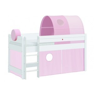 Vyvýšená posteľ s doplnkami fairy - biela/ružová
