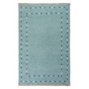 Obojstranný koberec tupf - tyrkysová