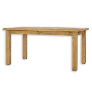 Drevený sedliacky stôl 90x150cm mes 13 b - k03 biela patina/k11 lak -