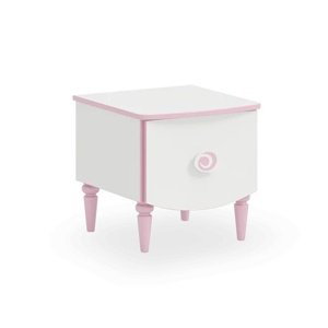 Nočný stolík susy - biela/ružová