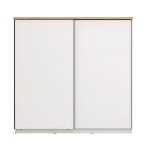 Skriňa s posuvnými dverami lotta - biela/dub artisan