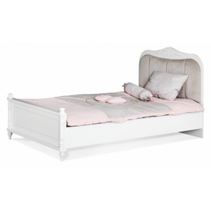 Detská posteľ 100x200cm luxor - biela/ružová