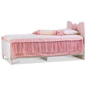Detská posteľ s úložným priestorom chere - breza/ružová