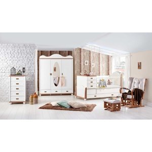 Detská izba lovely - biela/orech
