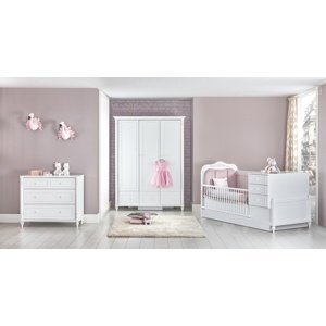Izba pre bábätko luxor - biela/ružová