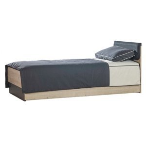 Študentská posteľ 90x200 so zásuvkou colin - dub kestína/šedá