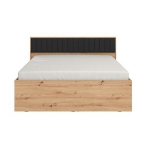 Manželská posteľ 160x200 geralt - dub artisan/čierna