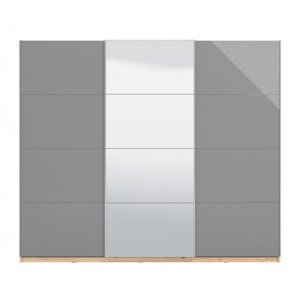 Trojdverová posuvná skriňa so zrkadlom 270 tropea-šedá/dub artisan -