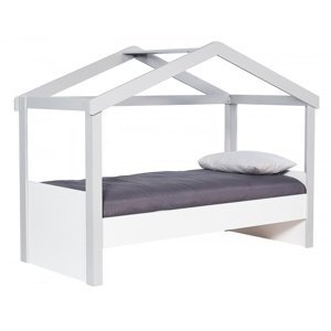 Domčeková posteľ 90x200 spencer - biela/šedá